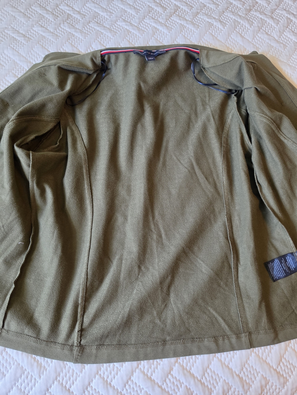 Tommy Hilfiger Olive Green Tailored Button Jacket - Picture 5 of 5